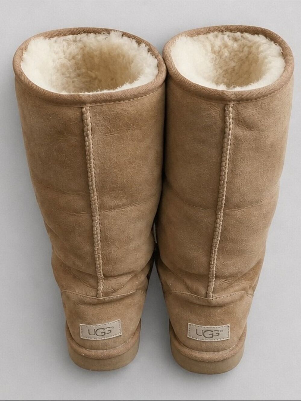 UGG Tall Shearling-Lined Suede Boots - Chestnut/Tan